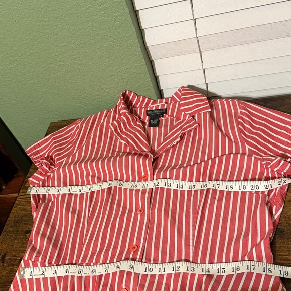 J Peterman Company Striped Pink Dress with Pockets - Picture 5 of 6